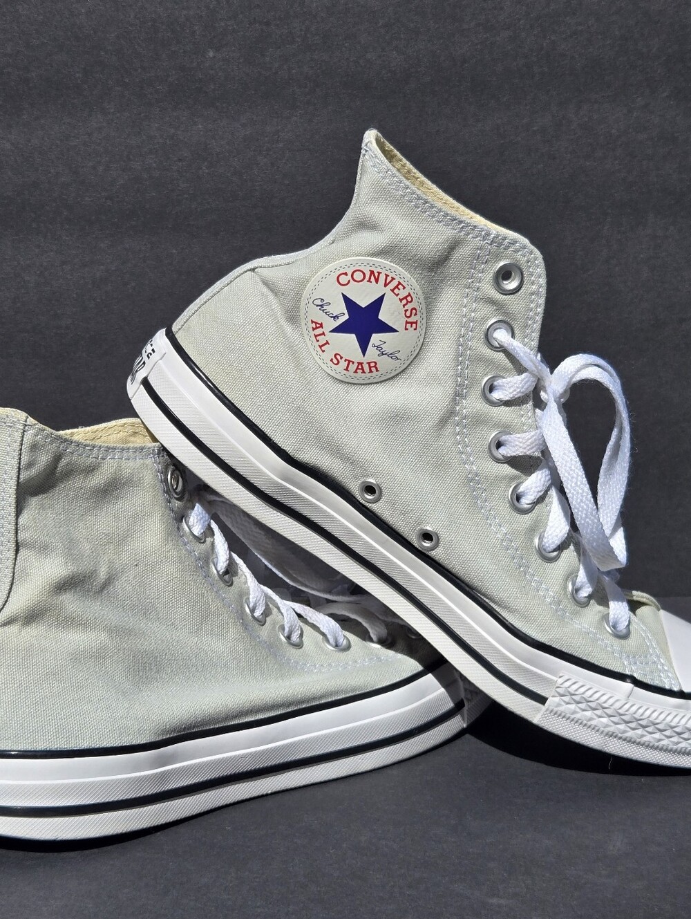 Converse Chuck Taylor All Star High Top Sneakers - Unisex in Light Blue/Gray